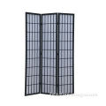 3-panel Room divider screens, made of China fir with classic black and non-woven fabric